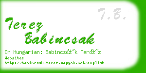 terez babincsak business card